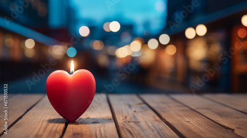 heart shaped candle HD 8K wallpaper Stock Photographic Image 