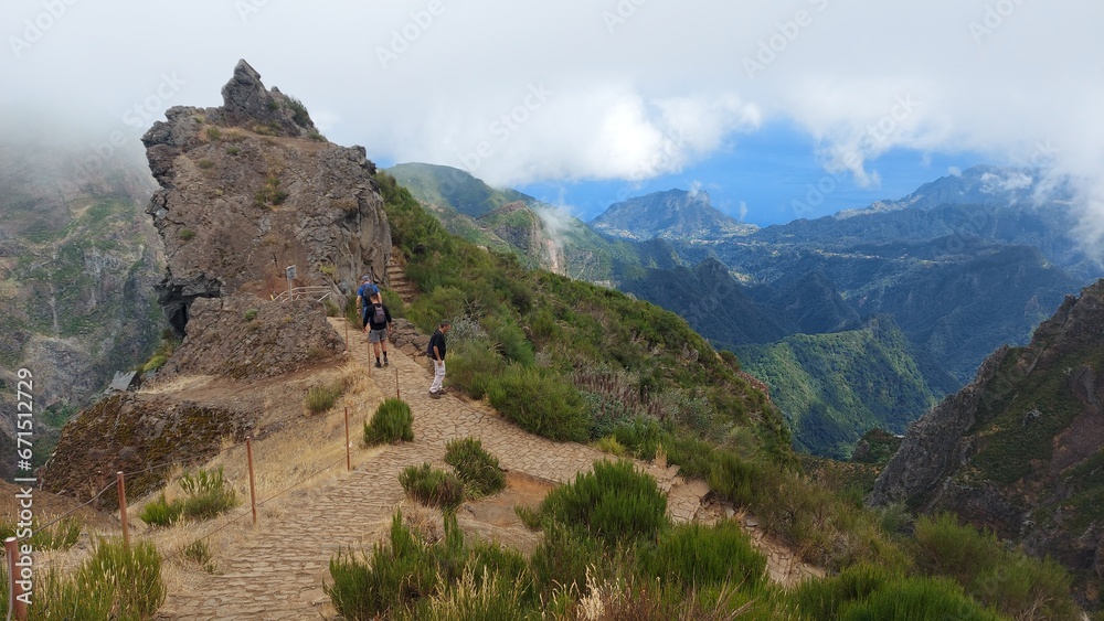 hiking in Madeira island mountain