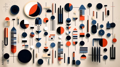 Wallpaper Mural Abstract background in minimalist style. Creative, contemporary shapes. Torontodigital.ca