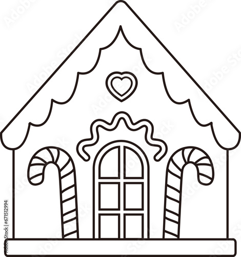 Gingerbread house outline