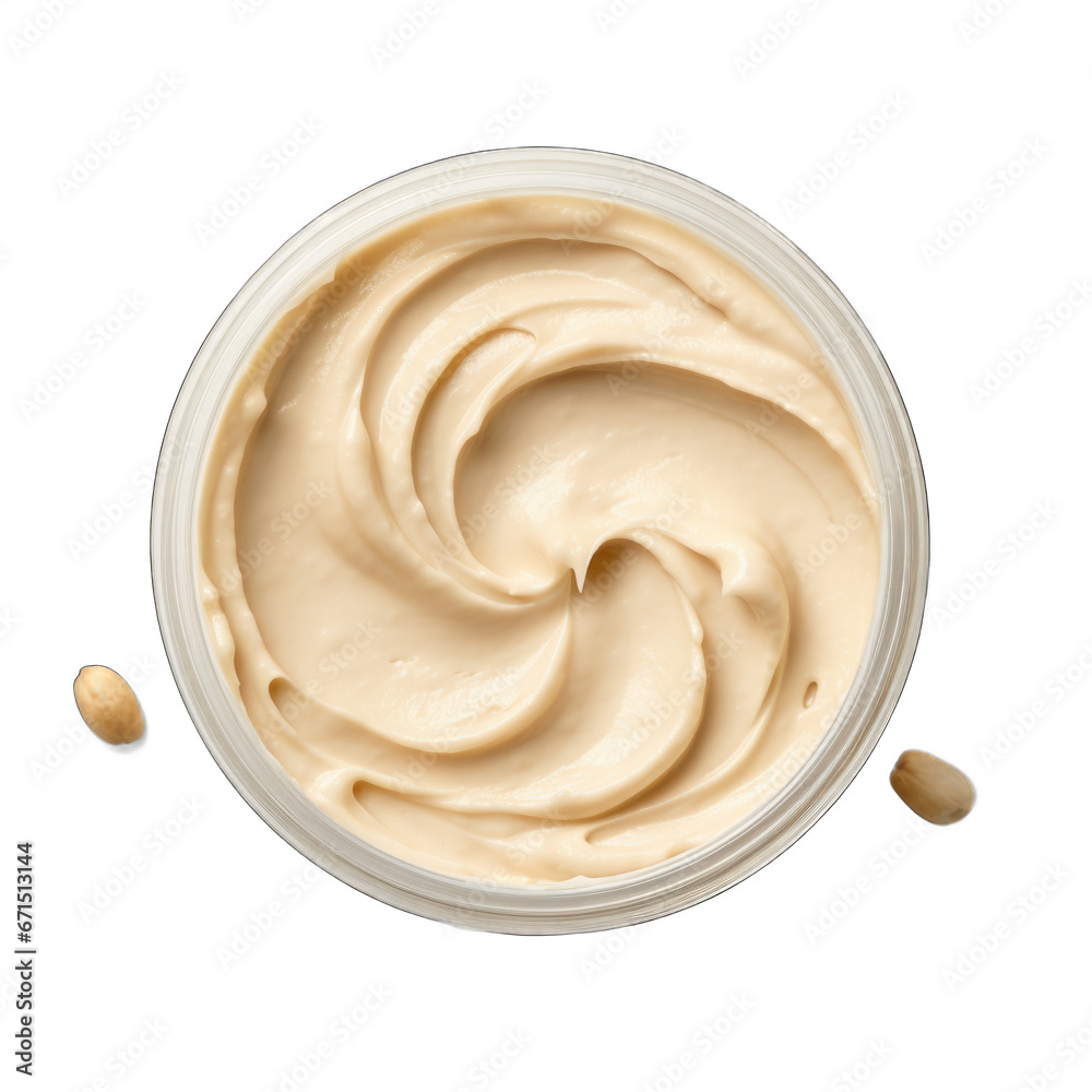 Cashew butter isolated on transparent background Cashew butter isolated on transparent background