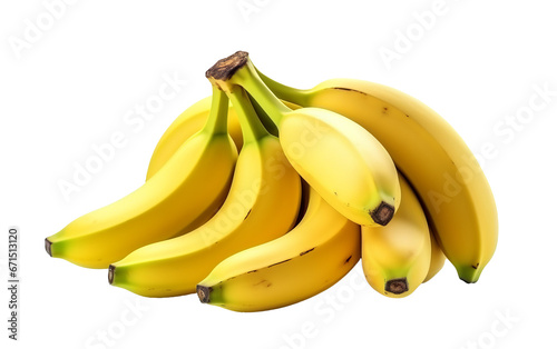 bunch of bananas isolated on a transparent background