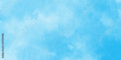 Blue texture painted paper with light color, Bright blue cloudy watercolor paper texture,Cloudy watercolor shades shinny and fresh blue sky background, Beautiful and cloudy blue paper texture, © Md sagor