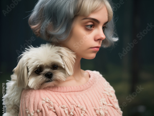 A girl with her soulmate dog
