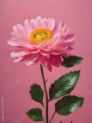 Painting of colorful flowers. 4k background illustration. Watercolor. acrylic drawing. Pink, green