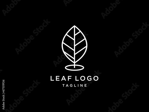 neat line leaf letter
