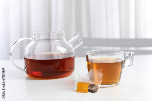 Concept of cold season drink or hot drink - tea
