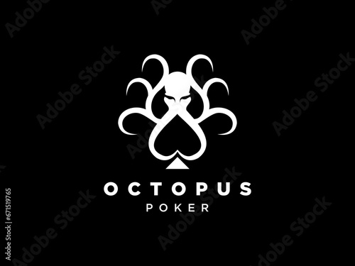 octopus card game logo design