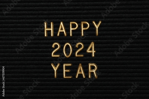 The concept of celebrating the New Year, black card 2024