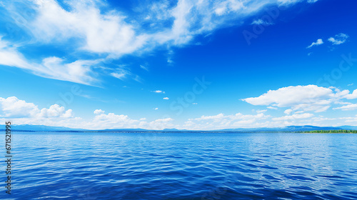 アラスカで見た青い空と海(generative ai)