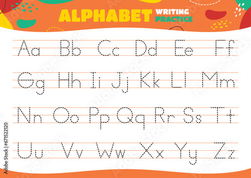 Alphabet Tracing Worksheet For Children