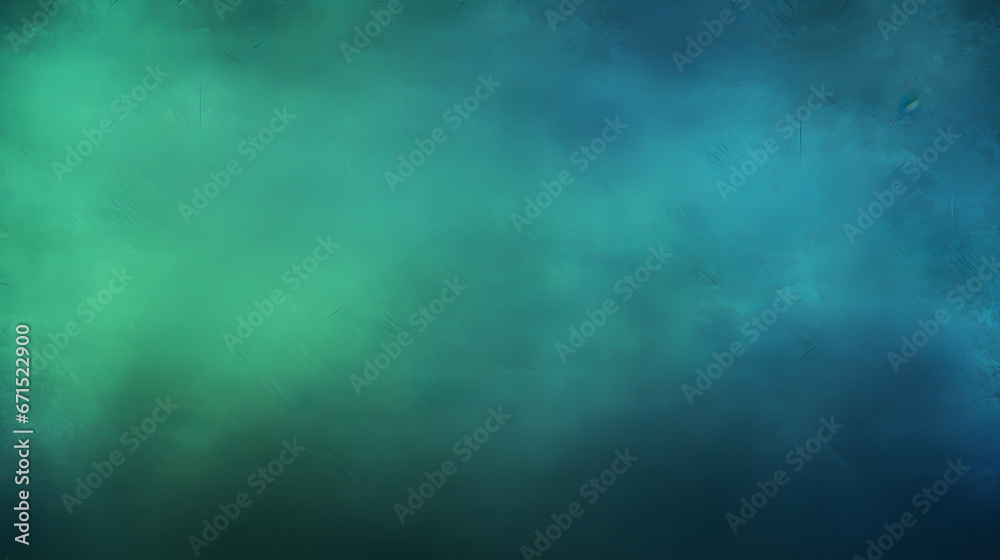 Grainy gradient background blue green grunge noise texture smooth blurred backdrop website header design. Generative AI.
