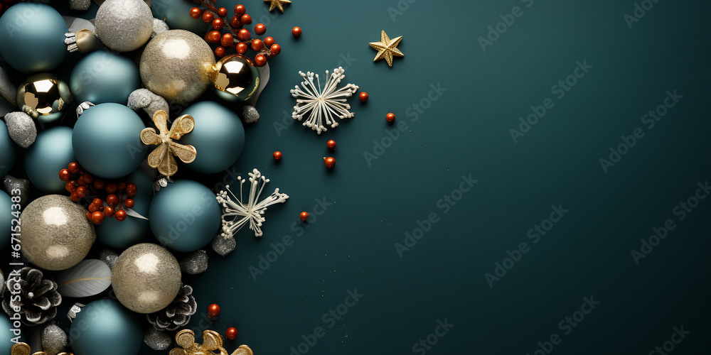 Blue Christmas background with copy space Blue Christmas background with copy space
