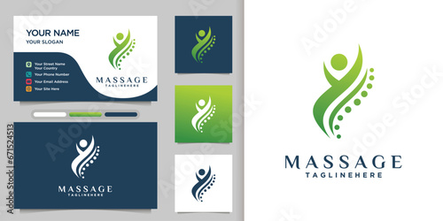 Physiotherapy logo design templates creative concept Premium Vector
