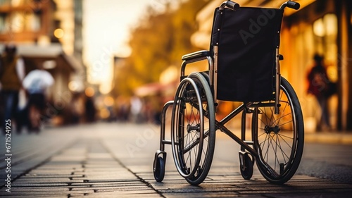 wheelchair in the street