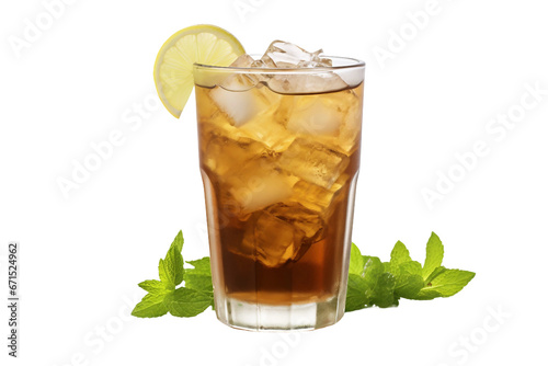 Refreshing Green Tea Isolated On Transparent Background. Ai