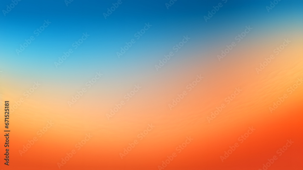 Orange blue vibrant color gradient background, grainy texture effect, web banner design. Generative AI.