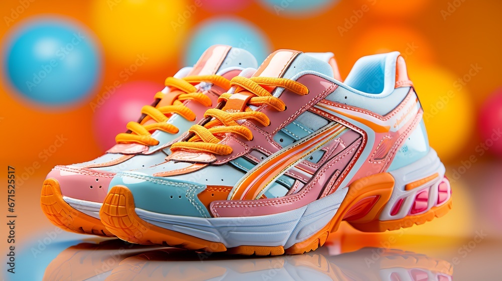 shoes on white background