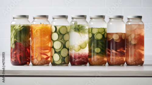 Colorful array of pickled vegetables.