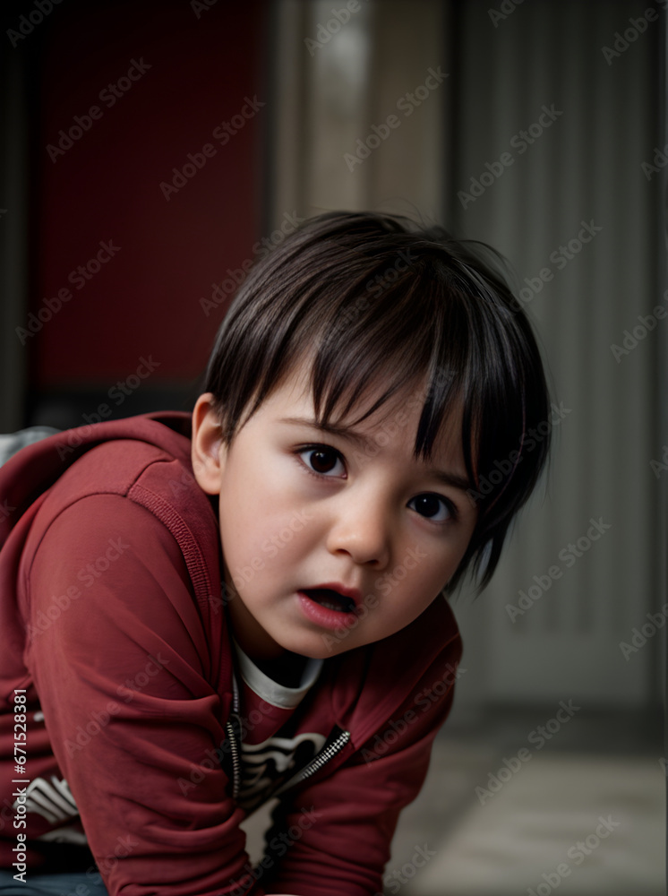 Scared child medium waist: maximum detail cinematic. Scared child medium waist: maximum detail cinematic.