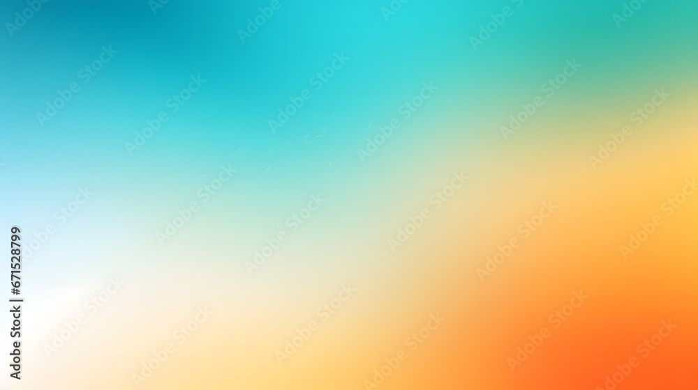 Vibrant grainy gradient background orange white blue teal blurred noise texture header poster banner landing page. Generative AI. - obrazy, fototapety, plakaty 