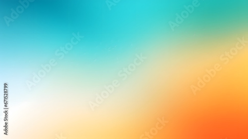 Vibrant grainy gradient background orange white blue teal blurred noise texture header poster banner landing page. Generative AI.