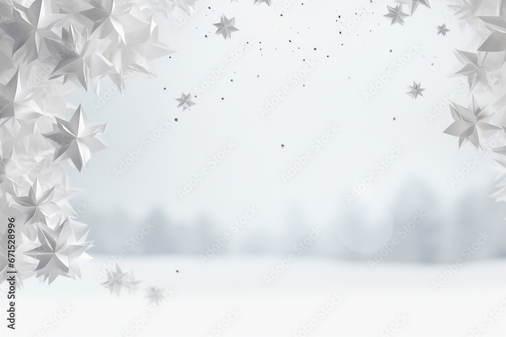 Minimalist winter background, graced with the subtle beauty of winter elements against a light white backdrop. Ai generated Minimalist winter background, graced with the subtle beauty of winter elements against a light white backdrop. Ai generated