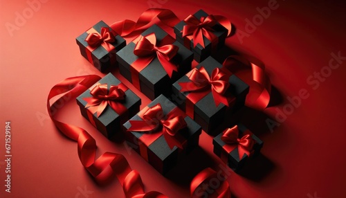 Black Friday Red Ribboned Gifts Ready for Sale