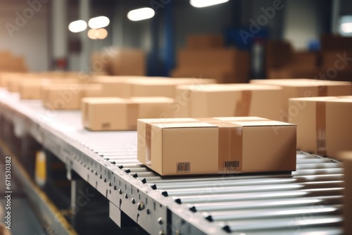 Shipping Cartons on Conveyor Belt © TheCatEmpire Studio