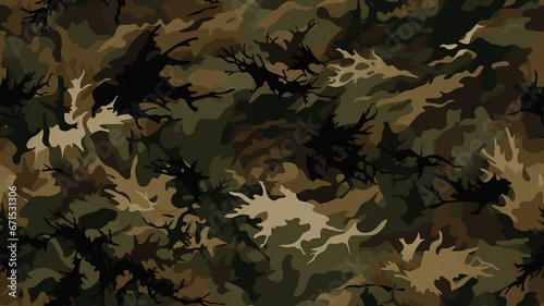 Forest Army terrain Camouflage seamless pattern