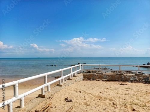 Beautiful Natural Views On Tanjung Beach From Your Resting Place On A Sunny Day