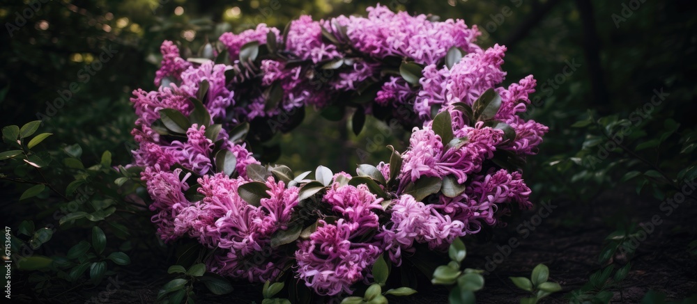 Natures blooming wreath radiant in purple Natures blooming wreath radiant in purple