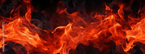 Fire flame texture. Blaze flames background for banner. Burning seamless concept.