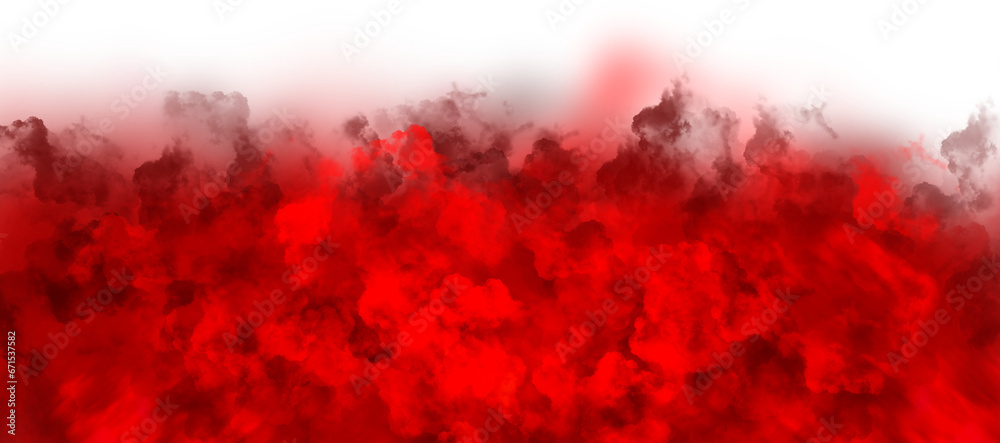 red artificial smoke effect