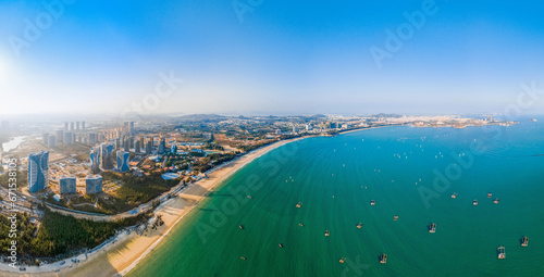 Aerial photography of Maluan Bay, Dongshan County, Zhangzhou City, Fujian Province, China photo