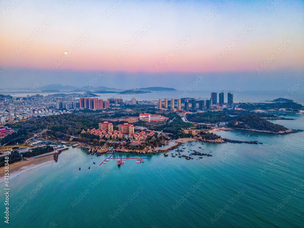 Aerial photography of Maluan Bay, Dongshan County, Zhangzhou City, Fujian Province, China