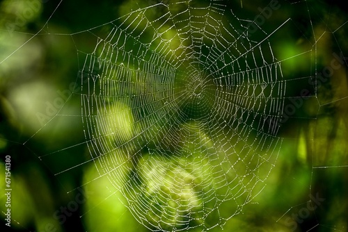 a spider's web is shown on the end of a pole