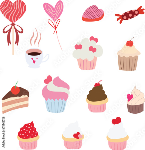 Cute Valentine Sweets Clipart