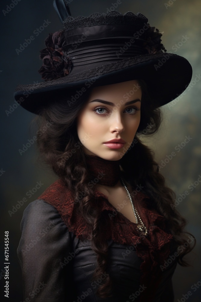 Medieval fashion. Victorian style clothes woman portrait Medieval fashion. Victorian style clothes woman portrait