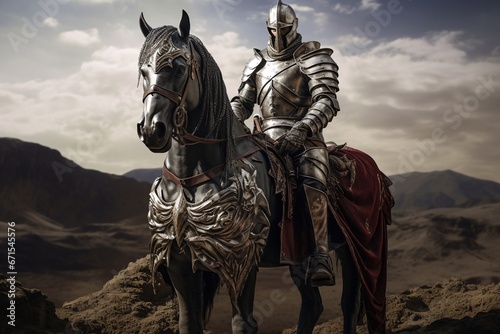 medieval knight portrait high detail photo