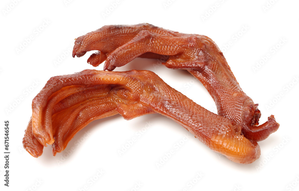 Fototapeta premium duck feet on white background