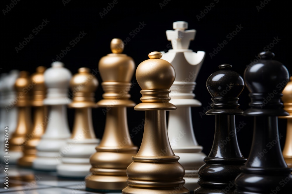 In the battlefield of intellect, the king stands commanding and victorious among the chess pieces. In the battlefield of intellect, the king stands commanding and victorious among the chess pieces.