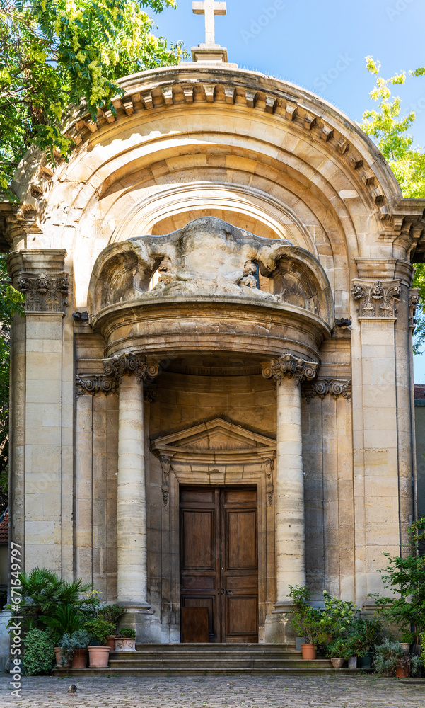The church Saint-Éphrem-le-Syriaque, Syriac Catholic Church built in the 14th century, 5th arrondissement, near Sorbonne university, Paris city center, France