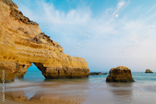 Atlantic Ocean Coast with waves background Travel holiday