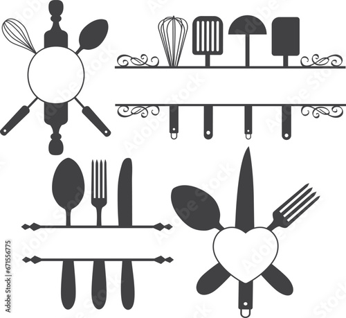 Kitchen Monograms - Kitchen Illustration