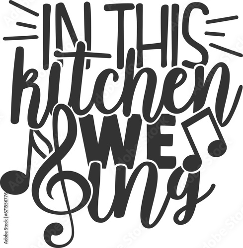 In This Kitchen We Sing - Kitchen Illustration