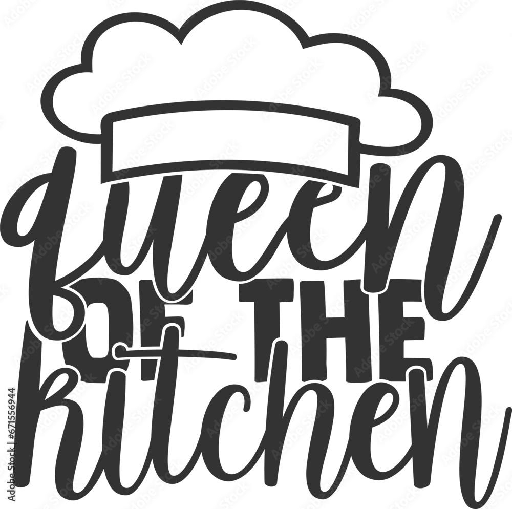Queen Of The Kitchen - Kitchen Illustration Queen Of The Kitchen - Kitchen Illustration