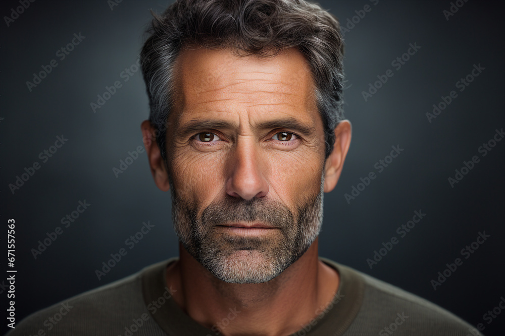 Picture of a handsome groomed man created with generative ai technology isolated on dark grey background Picture of a handsome groomed man created with generative ai technology isolated on dark grey background