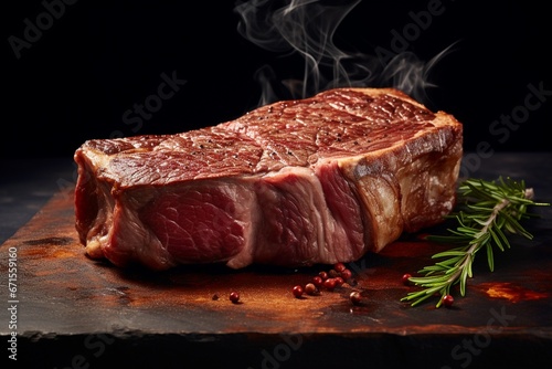 A Juicy Medium-Rare Beef Steak
