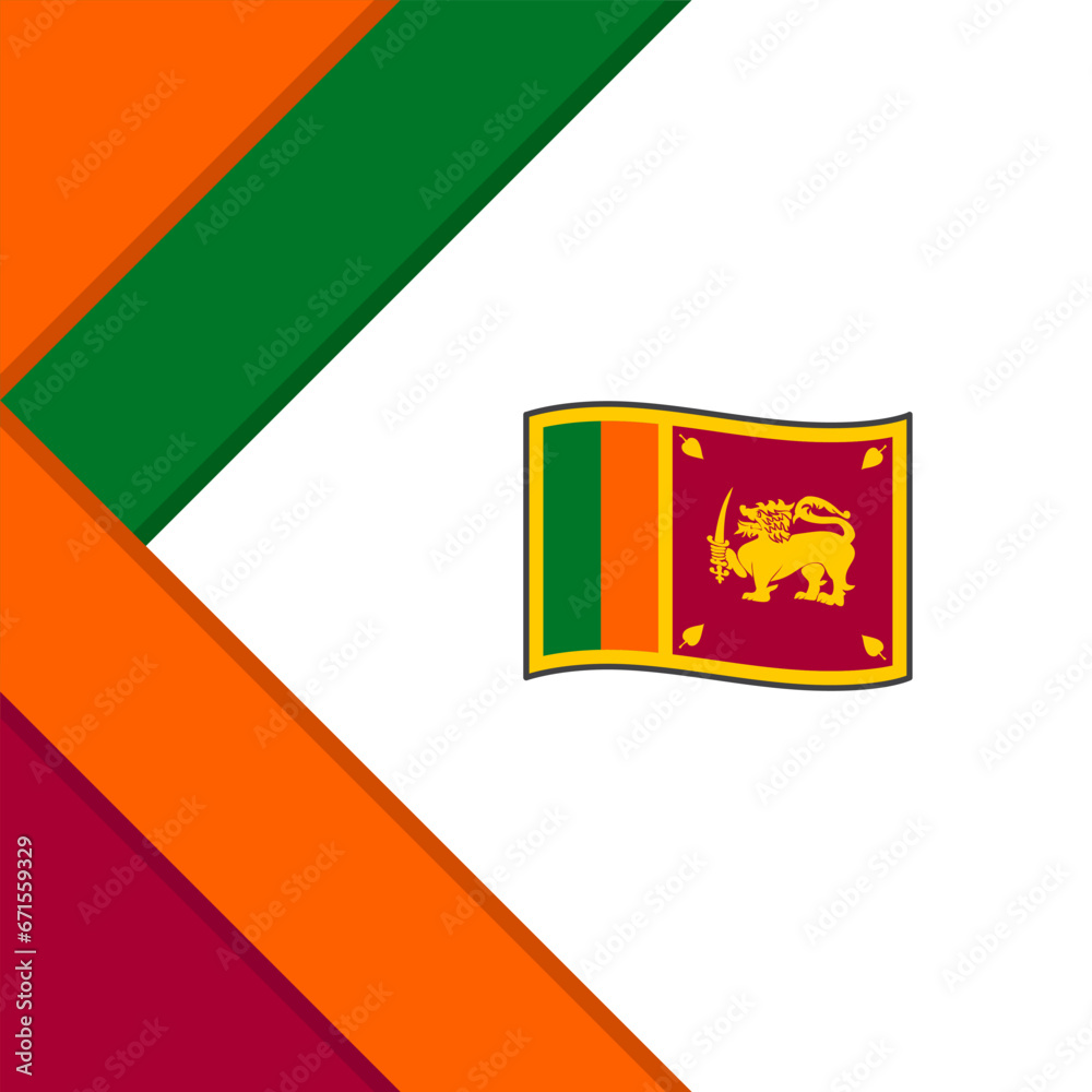 Fototapeta premium Sri Lanka Flag Abstract Background Design Template. Sri Lanka Independence Day Banner Social Media Post. Sri Lanka